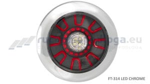 Lampa tylna 3-funkcyjna chromowana 12/36V okrągła wpuszczana z przewodem PM CF